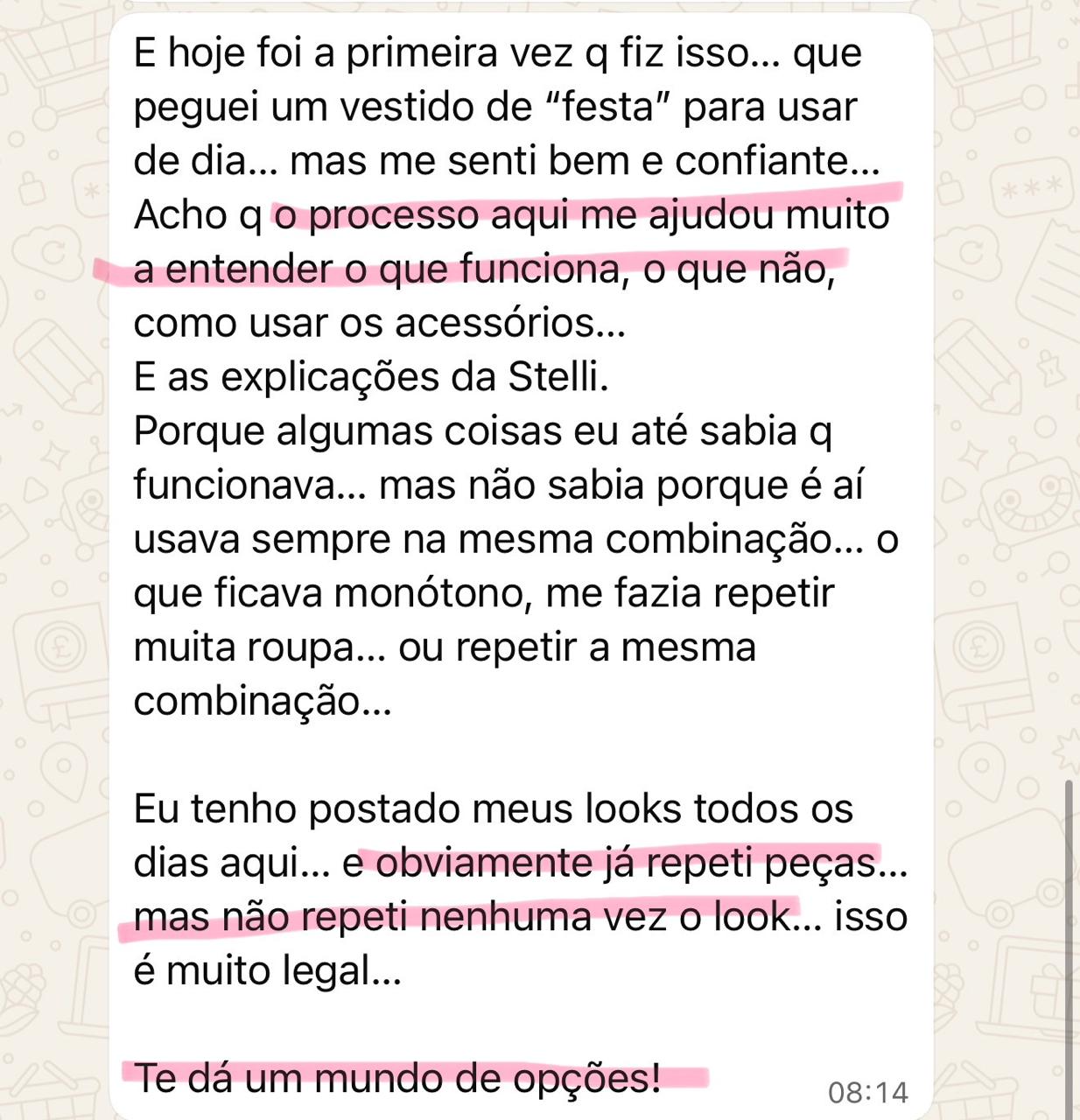 Depoimento de aluna